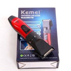 Tông Đơ Cắt Tóc Trẻ Em Kemei 730 - An Toàn, Dễ Sử Dụng, Kèm Dụng Cụ Lấy Ráy Tai Có Đèn - Thích Hợp Cho Gia Đình