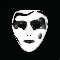 Mặt Nạ Jabbawockeez Vẽ Giọt Nước - Mặt Nạ Hóa Trang Đen Trắng Độc Đáo Cho Halloween Và Tượng Trưng Thần Chết