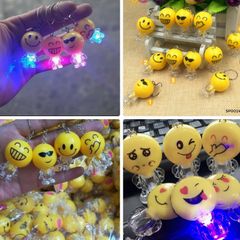 Móc Khóa Mặt Cười Emoji Phát Sáng Nhiều Màu - Phụ Kiện Thời Trang Dễ Thương Cho Chìa Khóa & Túi Xách