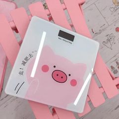 Cân Điện Tử Sức Khỏe Heo Hồng Siêu Cute - Cân Đo Chính Xác, Kính Chịu Lực, LED Sáng Đêm - Hàng Có Sẵn Sỉ Từ 3