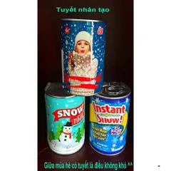 Hộp Tạo Tuyết Nhân Tạo - Tuyết Giả Sành Điệu Dùng Làm Slime Trắng Kèm Xẻng - Nguyên Liệu Trang Trí Noel