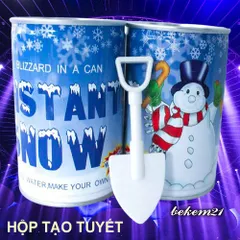 Hộp Tạo Tuyết Nhân Tạo - Tuyết Giả Sành Điệu Dùng Làm Slime Trắng Kèm Xẻng - Nguyên Liệu Trang Trí Noel