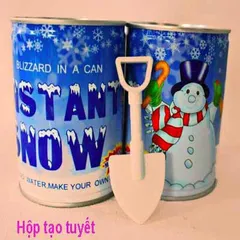 Hộp Tạo Tuyết Nhân Tạo - Tuyết Giả Sành Điệu Dùng Làm Slime Trắng Kèm Xẻng - Nguyên Liệu Trang Trí Noel