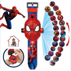 Đồng Hồ Chiếu Hình Hoạt Hình Siêu Nhân, Người Nhện, Công Chúa Disney - Quà Tặng Dễ Thương Cho Bé Từ 3-10 Tuổi