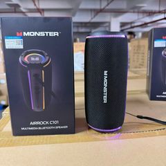 Loa Bluetooth di động Monster Airrock C101 - Âm thanh 10W mạnh mẽ, thiết kế gọn nhẹ, đèn LED, pin 1500mAh, kết nối Bluetooth 5.4