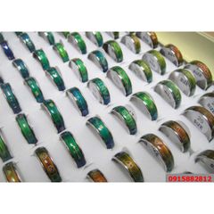 Nhẫn Đổi Màu Theo Cảm Xúc Moodring - Nhẫn Đôi Nhận Biết Tâm Trạng, Hợp Kim Cao Cấp, 5 Kích Cỡ Khác Nhau