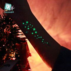 Hình Xăm Dán Tạm Thời Phát Sáng 21x15cm Phong Cách Giáng Sinh Noel - Hình Xăm Nghệ Thuật Cho Dịp Lễ Tết