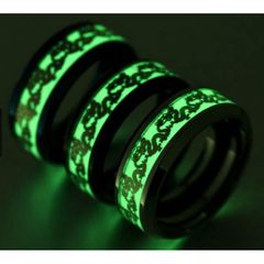 Nhẫn Titan Phát Sáng Trong Đêm - Nhẫn Hợp Kim Độc Đáo Cho Nam, Quà Tặng Ý Nghĩa, Kiểu Dáng Thời Trang, Đẹp Ban Ngày & Ban Đêm