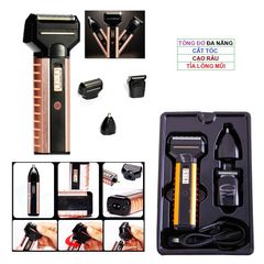 Tông Đơ Cắt Tóc Kiêm Máy Cạo Râu & Cắt Tỉa Lông Mũi Boteng 3 Trong 1 - Thiết Kế Gọn Nhẹ, Chất Lượng Cao, Dùng Đi Du Lịch, Công Nghệ Pin Hiện Đại