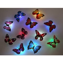 Đèn Ngủ Bướm Phát Sáng 3D Dán Tường - Trang Trí Phòng Ngủ Độc Đáo, Nhiều Màu Sắc Lung Linh, Tiết Kiệm Điện Năng