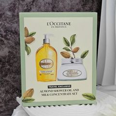 Set Sữa Tắm và Kem Dưỡng Da L'Occitane Almond 500ml + 200ml - Dầu Tắm Hạnh Nhân Cấp Ẩm và Làm Mịn Da Chính Hãng