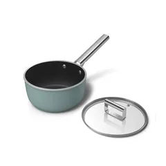Quánh SMEG SPF2012EGM 20cm Màu Xanh Ngọc - Nồi Nhôm Sang Trọng Chống Dính Không PFAS, Tương Thích Bếp Từ Và Gas
