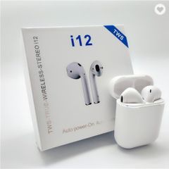 Tai Nghe Bluetooth I12 TWS 5.0 Không Dây - Tai Nghe Cảm Ứng Vân Tay, Âm Thanh Đẳng Cấp, Thiết Kế Nhỏ Gọn, Thời Trang