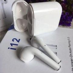 Tai Nghe Bluetooth I12 TWS 5.0 Không Dây - Tai Nghe Cảm Ứng Vân Tay, Âm Thanh Đẳng Cấp, Thiết Kế Nhỏ Gọn, Thời Trang