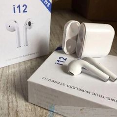 Tai Nghe Bluetooth I12 TWS 5.0 Không Dây - Tai Nghe Cảm Ứng Vân Tay, Âm Thanh Đẳng Cấp, Thiết Kế Nhỏ Gọn, Thời Trang