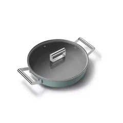 Nồi Chảo SMEG DPF2812EGM Xanh Ngọc 28cm - Chảo Chống Dính Ceramic Cao Cấp, Dùng Cho Bếp Từ, Gas, Điện, Xuất Xứ Italy