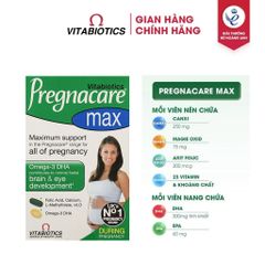 Vitamin Tổng Hợp Pregnacare Max Cho Phụ Nữ Mang Thai - 84 Viên Hỗ Trợ Sức Khỏe Mẹ Và Phát Triển Bé Từ Vitabiotics, Anh