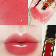Son Bóng Tom Ford Gloss Luxe Lip 01 Disclosure - Son Môi Đỏ Hồng Đào Chính Hãng, Chất Son Bóng, Dưỡng Ẩm, Sang Trọng, Phù Hợp Mọi Dịp