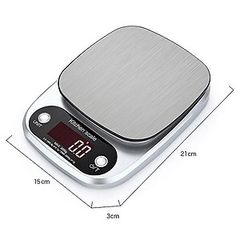 Cân tiểu ly điện tử inox tròn bầu SH131 - Cân 3Kg chính xác với màn hình LED, dễ sử dụng và mang đi, phù hợp cho nấu ăn và làm bánh.