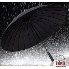 Ô Dù Cao Cấp 24 Nan Lớn - Ô Đi Mưa Chống Lật, Chống UV, Quai Đeo Da - Thiết Kế Hàn Quốc, Dành Cho Mọi Dịp