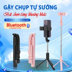 Gậy Chụp Hình Selfie Tripod R1 - Gậy Bluetooth Với Thiết Kế 3 Chân, Độ Dài 70cm, Chụp Ảnh Đẹp Từ Mọi Góc Độ