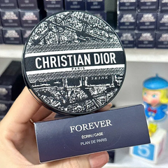Vỏ Hộp Phấn Nước Dior Forever - Hộp Phấn Compact Cao Cấp Đen Họa Tiết Paris Chính Hãng, Tiện Lợi & Thời Thượng