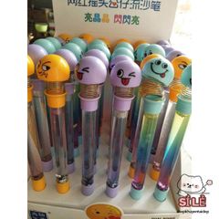 Bút Nước Nhũ Emoji Mặt Cười - Bút Bi Lò Xo Dễ Thương, Chất Lượng Cao, Xu Hướng Văn Phòng Phẩm 2023