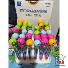 Bút Nước Nhũ Emoji Mặt Cười - Bút Bi Lò Xo Dễ Thương, Chất Lượng Cao, Xu Hướng Văn Phòng Phẩm 2023