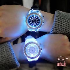 Đồng hồ LED phát sáng 7 màu - Đồng hồ đôi nam nữ thời trang, chống nước, phong cách trẻ trung, quà tặng hoàn hảo