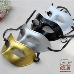 Mặt Nạ Dạ Hội Trắng Sang Trọng Nửa Mặt Cho Nam Nữ - Phụ Kiện Hóa Trang Sang Chảnh Thời Thượng 2020