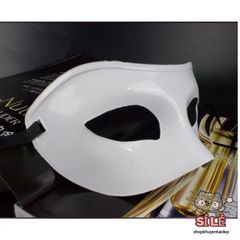 Mặt Nạ Dạ Hội Trắng Sang Trọng Nửa Mặt Cho Nam Nữ - Phụ Kiện Hóa Trang Sang Chảnh Thời Thượng 2020