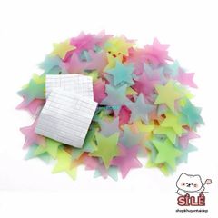 Combo 10 Gói Ngôi Sao Phát Sáng Dán Tường 3cm - Trang Trí Nội Thất Lung Linh Đêm Đêm, Tặng Ngôi Sao Phản Quang Đẹp Mắt