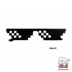 Kính Mắt Thug Life Cá Tính Dân Chơi Đen - Kính Mát Phong Cách Cool Ngầu Thời Trang Nữ, Bảo Vệ Mắt Chống Tia UV