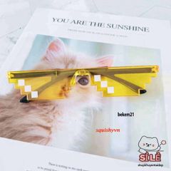 Kính Mắt Thug Life Cá Tính Dân Chơi Đen - Kính Mát Phong Cách Cool Ngầu Thời Trang Nữ, Bảo Vệ Mắt Chống Tia UV
