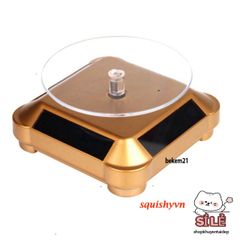 Bàn xoay 360 độ năng lượng mặt trời - Đế chụp sản phẩm chuyên nghiệp cho trang sức và đồ vật, có đèn LED hấp dẫn