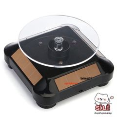 Bàn xoay 360 độ năng lượng mặt trời - Đế chụp sản phẩm chuyên nghiệp cho trang sức và đồ vật, có đèn LED hấp dẫn