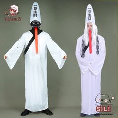 Bộ Trang Phục Halloween Cương Thi Hắc Bạch Vô Thường Diêm Vương Dành Cho Người Lớn - Pháp Sư Cosplay độc đáo, kích thước từ 155-185cm