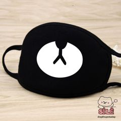 Khẩu Trang Dễ Thương Hình Gấu Hoạt Hình Cho Trẻ - Chất Liệu Cotton Mềm Mại, Quà Tặng Ý Nghĩa, Phong Cách Hàn Quốc