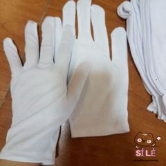 Bộ găng tay cotton trắng/đen - Lựa chọn tiện lợi 10-50 đôi, chất liệu thoáng mát, giá rẻ, dễ sử dụng cho mọi công việc hàng ngày.