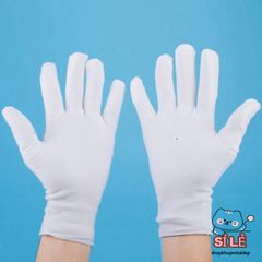Bộ găng tay cotton trắng/đen - Lựa chọn tiện lợi 10-50 đôi, chất liệu thoáng mát, giá rẻ, dễ sử dụng cho mọi công việc hàng ngày.