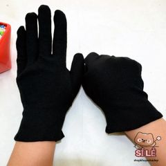 Bộ găng tay cotton trắng/đen - Lựa chọn tiện lợi 10-50 đôi, chất liệu thoáng mát, giá rẻ, dễ sử dụng cho mọi công việc hàng ngày.