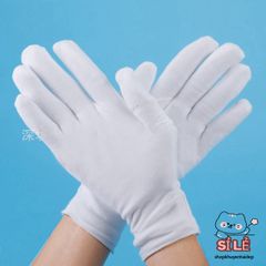 Bộ găng tay cotton trắng/đen - Lựa chọn tiện lợi 10-50 đôi, chất liệu thoáng mát, giá rẻ, dễ sử dụng cho mọi công việc hàng ngày.