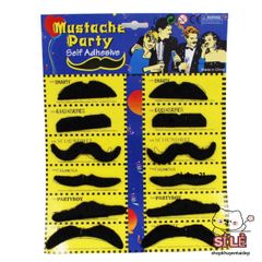 Bộ 12 Râu Giả Mày Đen Hài Hước cho Nam - Phụ Kiện Thời Trang Thú Vị cho Tiệc Halloween và Hóa Trang