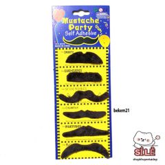 Bộ 12 Râu Giả Mày Đen Hài Hước cho Nam - Phụ Kiện Thời Trang Thú Vị cho Tiệc Halloween và Hóa Trang