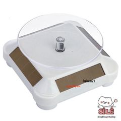 Bàn Xoay Chụp Ảnh Năng Lượng Mặt Trời - Đế Xoay 360 Độ Cho Trang Sức, Đồng Hồ - Thiết Bị Quay Video Tiết Kiệm Năng Lượng