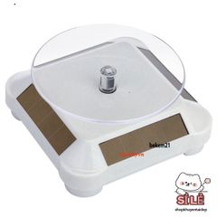 Bàn Xoay Chụp Ảnh Năng Lượng Mặt Trời - Đế Xoay 360 Độ Cho Trang Sức, Đồng Hồ - Thiết Bị Quay Video Tiết Kiệm Năng Lượng