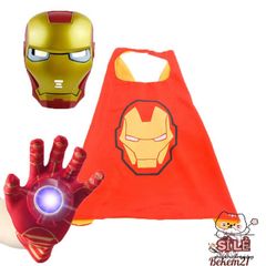 Bộ Trang Phục Siêu Anh Hùng Cho Bé - Ironman, Người Nhện, Hulk, Captain America, Mặt Nạ Phát Sáng, Gậy Ánh Sáng - Thời Trang Cosplay Trẻ Em