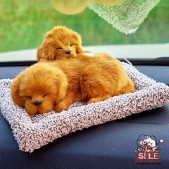Gấu Cún Xám Trắng - Thú Cưng Lông Mượt Khử Mùi Ô Tô, Giống Thật 99% Siêu Đẹp - Chó Mèo Âm Thanh Phát Triển Kích Thích Trẻ Em