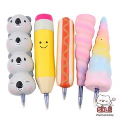 Bút Dẻo Siêu Còi 20 Mẫu Ngộ Nghĩnh - Bút Bi Nước Đáng Yêu Cho Văn Phòng Phẩm và Quà Tặng Học Sinh