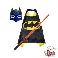 Bộ Siêu Anh Hùng Người Dơi Hóa Trang Cho Bé - Áo Choàng Cosplay Trẻ Em - Đồ Chơi Halloween Siêu Nhân Chất Liệu Satin Mịn Mượt